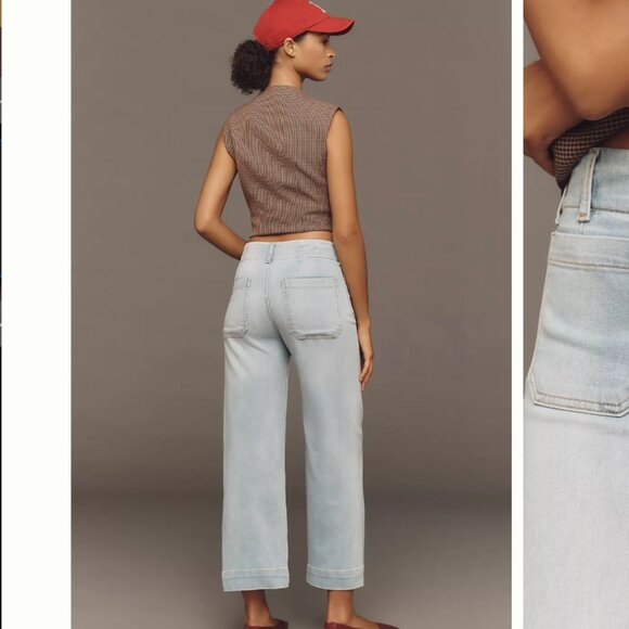 The Colette Crop High-Rise Wide-Leg Jeans by Maeve - Picture 3 of 8